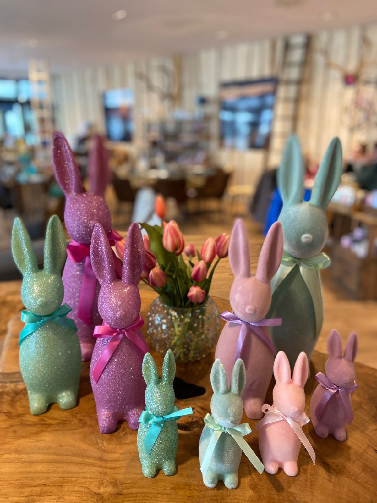 Osterhase glitzernd -Pink- 42cm
