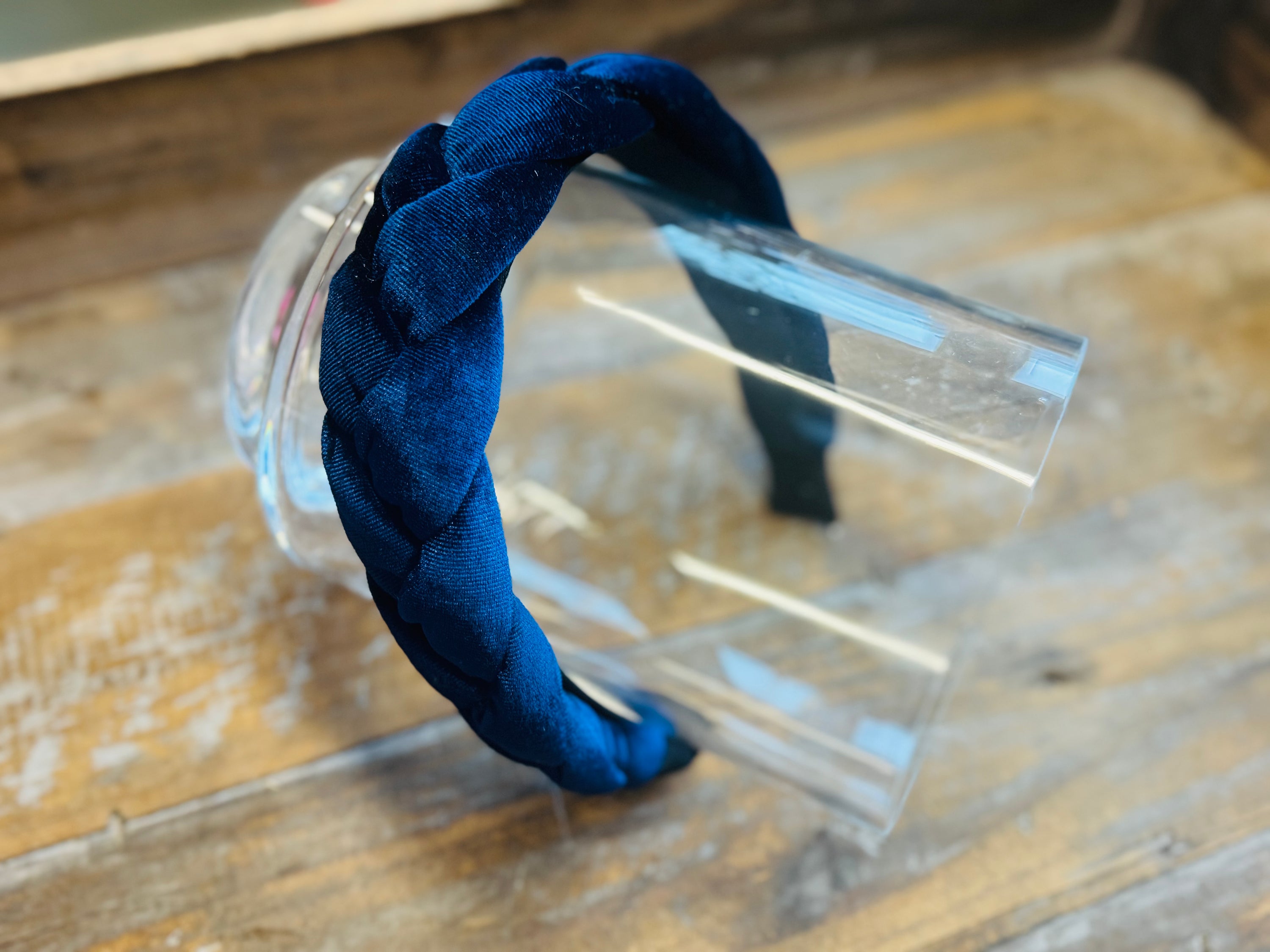 Wiesn Haarreif Samt -navy-