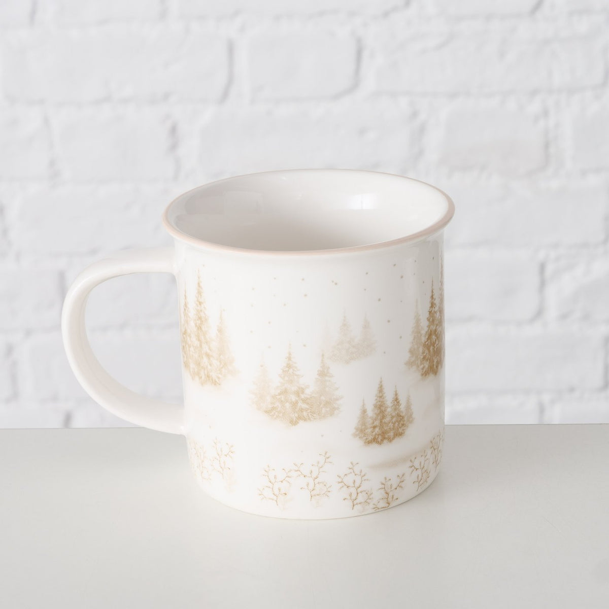 Winter Kaffee Haferl mit Hirschkuh und Kalb, 400ml