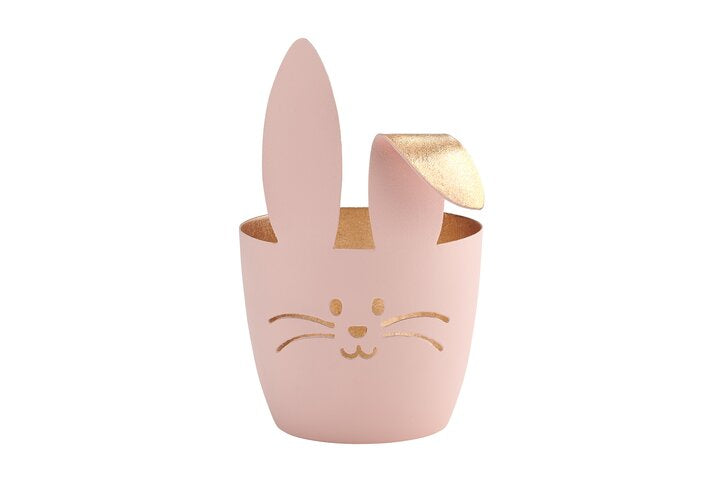 Windlicht Osterhase -rosa-