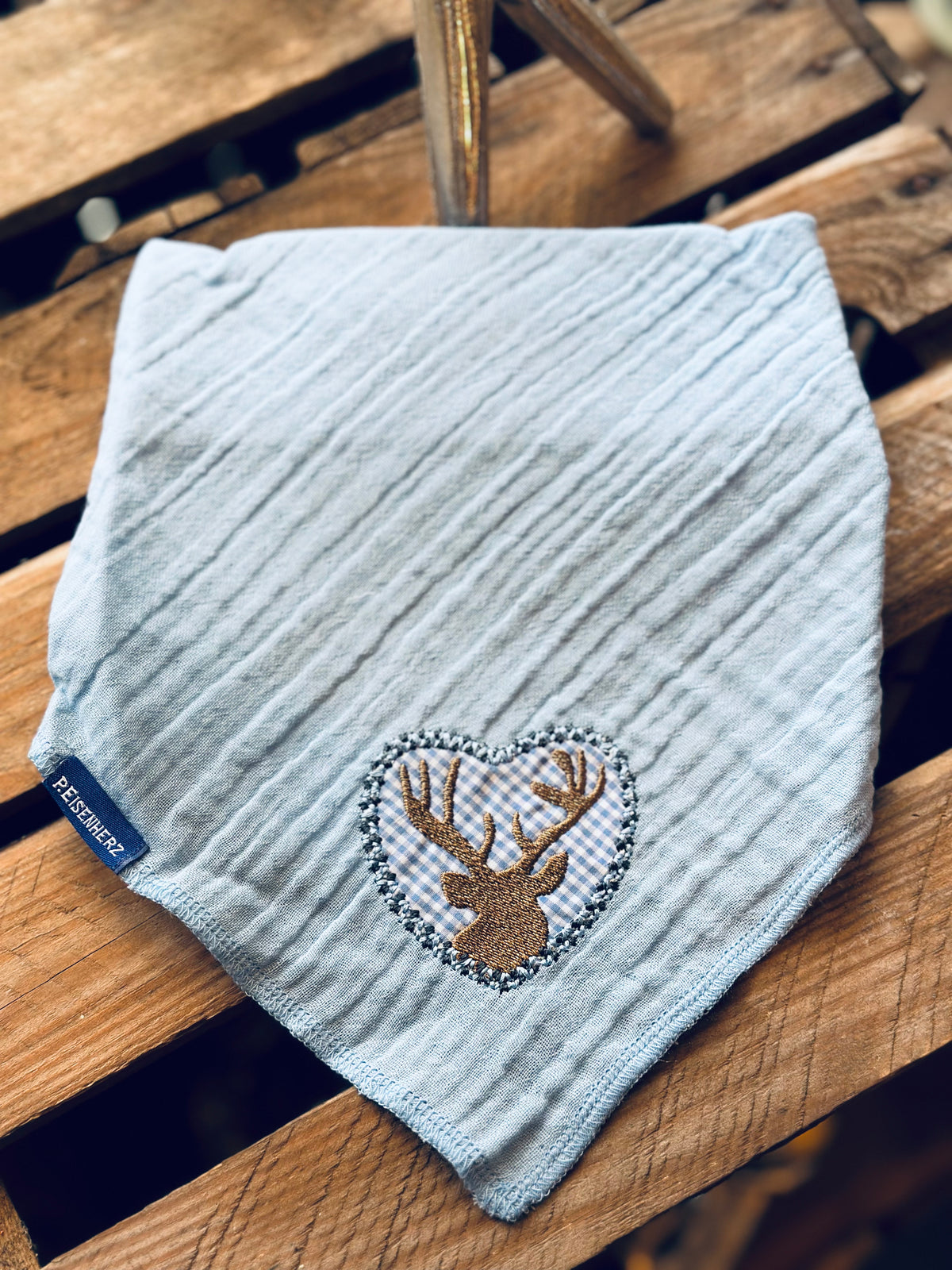 Kinder Halstuch Hirsch -Hellblau-