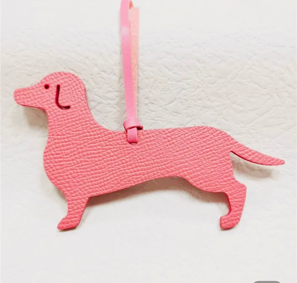 Happy Dachshund Taschenanhänger -Farbe wählbar-