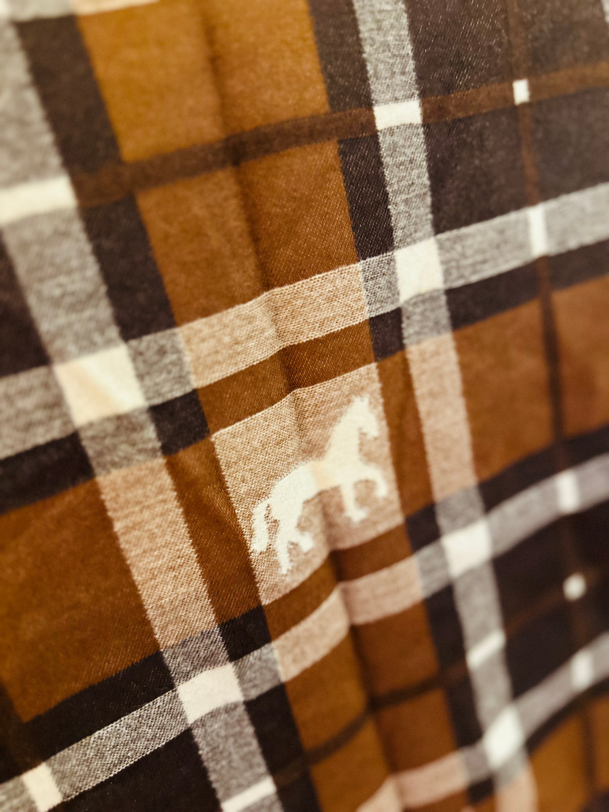 The Equestrian Pashmina -Schoko Karo-