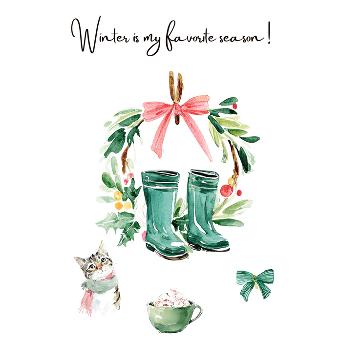 Postkarte Winter is my favourite Season!