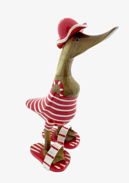 Ente Mathilda rot/weiß // Größe S 27cm