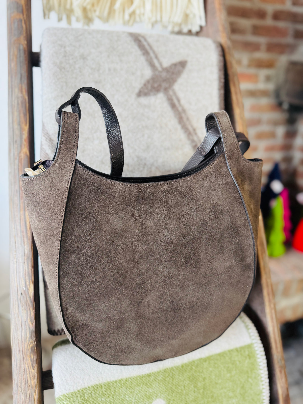 Wildleder Bag Kitzbühel -Taupe-