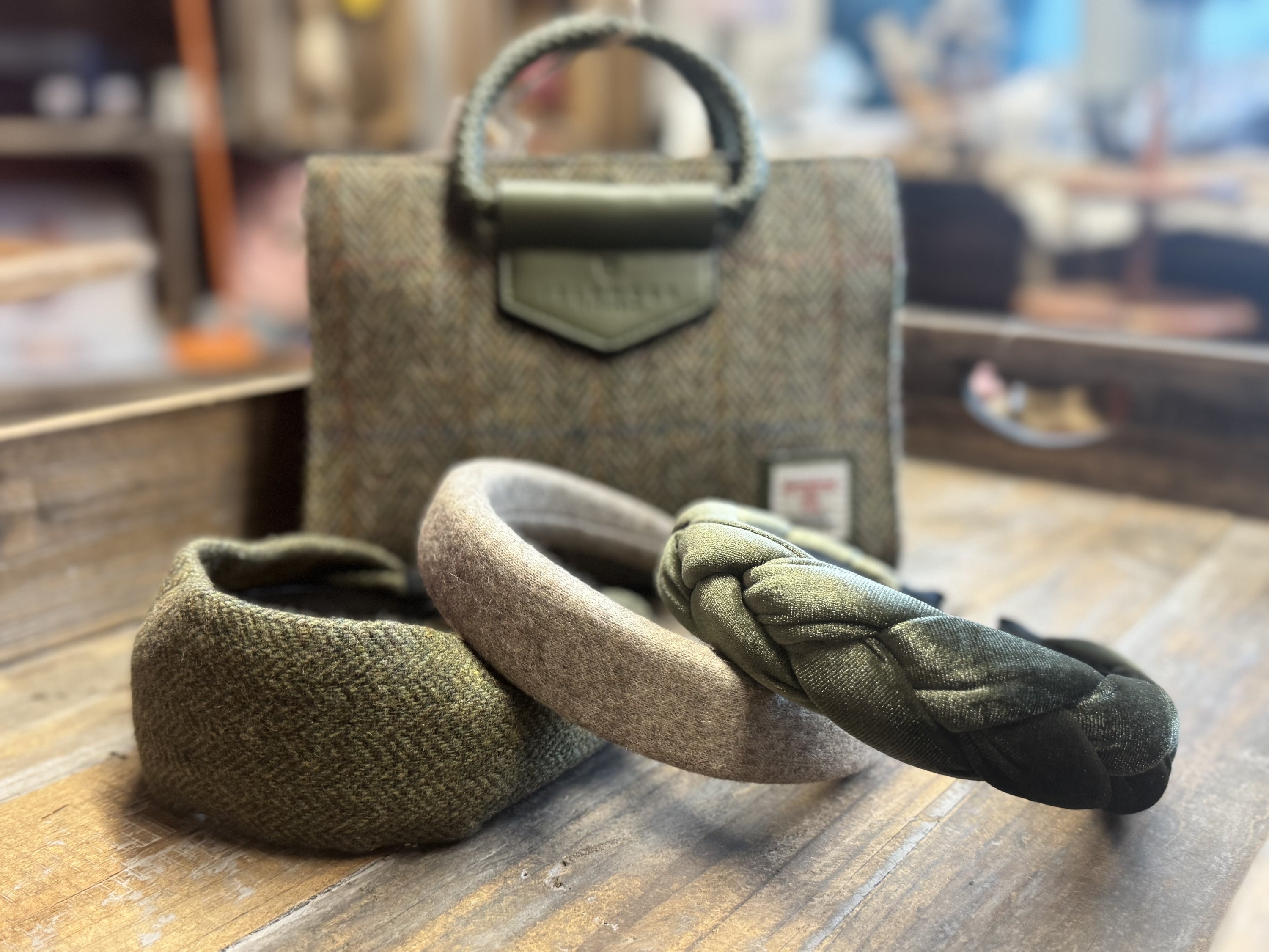 Tweed Haarreif -Hunting Green-