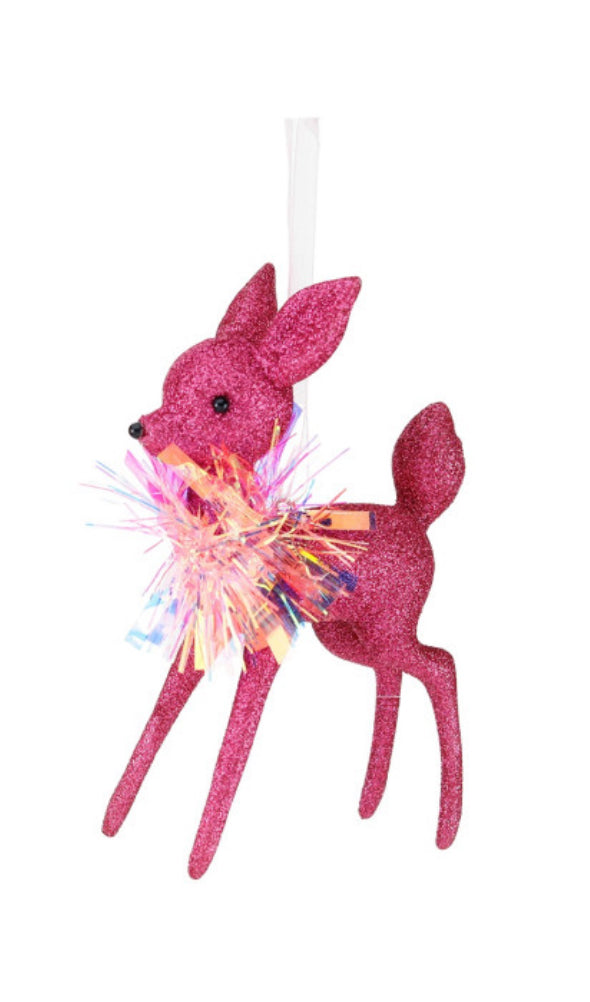 Baumanhänger Reh pink