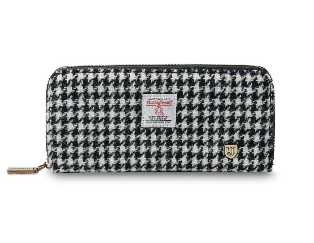 Tweed Geldbörse Classic Tartan Long -Black/Whit-