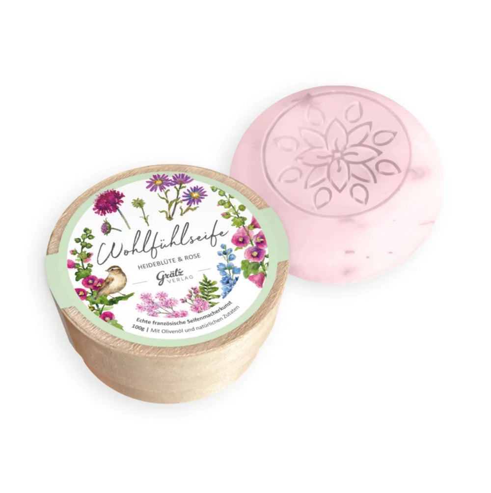 Seife Heideblüte, Rose Stockrosen