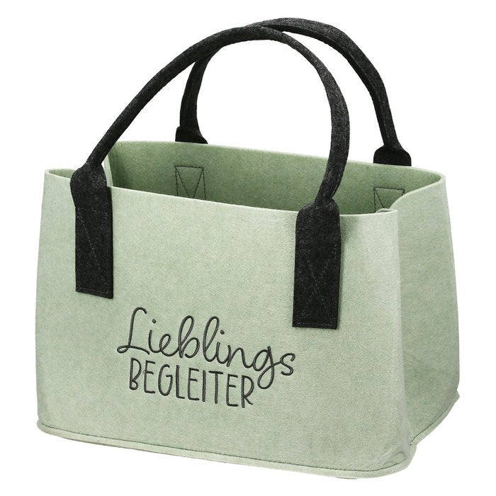 Tasche rechteckig Lieblingsbegleiter hellgrün