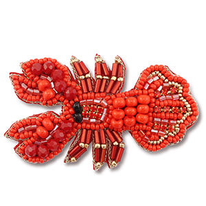 Brosche Lobster ROT 8cm