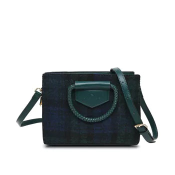 Tweed Elegance Bag -Green Tartan-