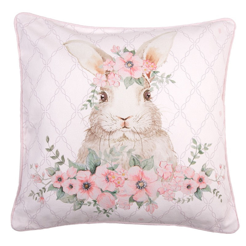 Kissenhülle 40 x 40 cm -Hase rosa-