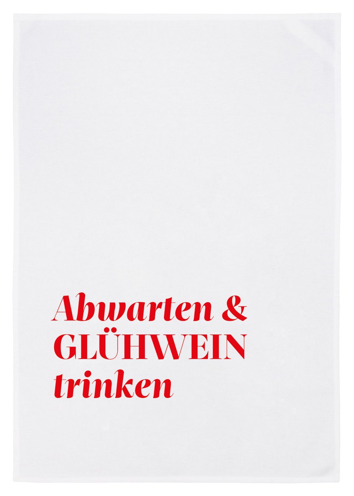 Geschirrtuch Abwarten