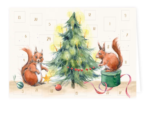 ADVENTSKALENDER KARTE Eichhörnchen