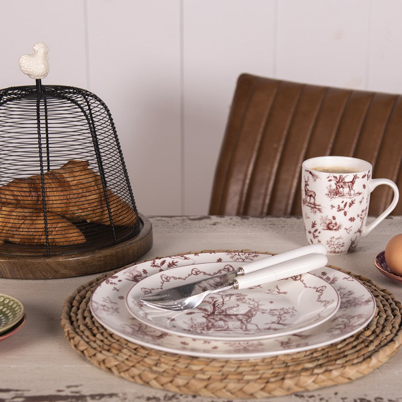 Müsli-und Dessertschale Hirsch -rot-