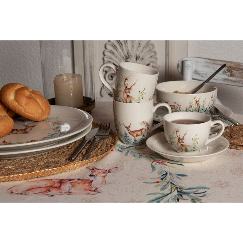 Kaffeetasse mit Untertasse Hirsch