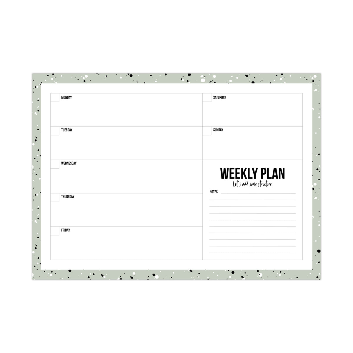 Wochenplan DIN A4 quer