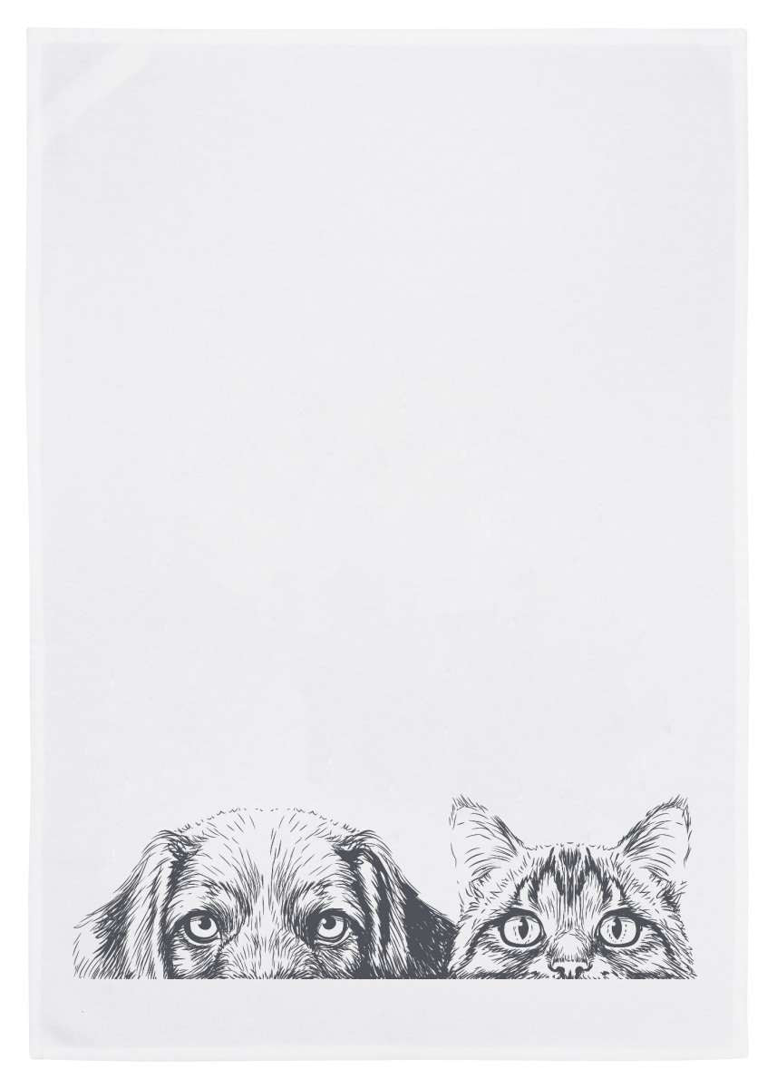 Geschirrtuch Katz & Hund